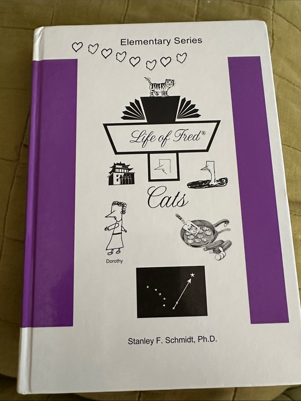 Life of Fred Cats Elementary Series - White & Purple Hardcover